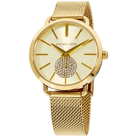 Michael Kors Porita Gold Dial Ladies Watch MK3844